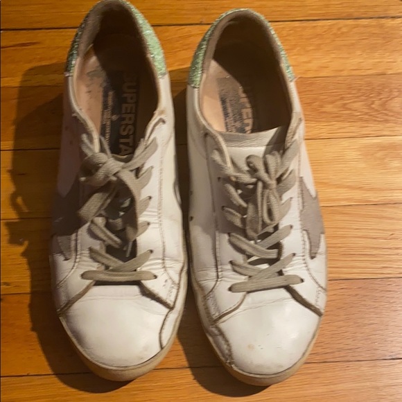 Golden goose size 38 private edition white, gray and green - Picture 4 of 5